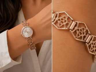 Vintage 14K Rose Gold Ladies' Wristwatch | Artisan Openwork Bracelet | Estate Fine Jewelry