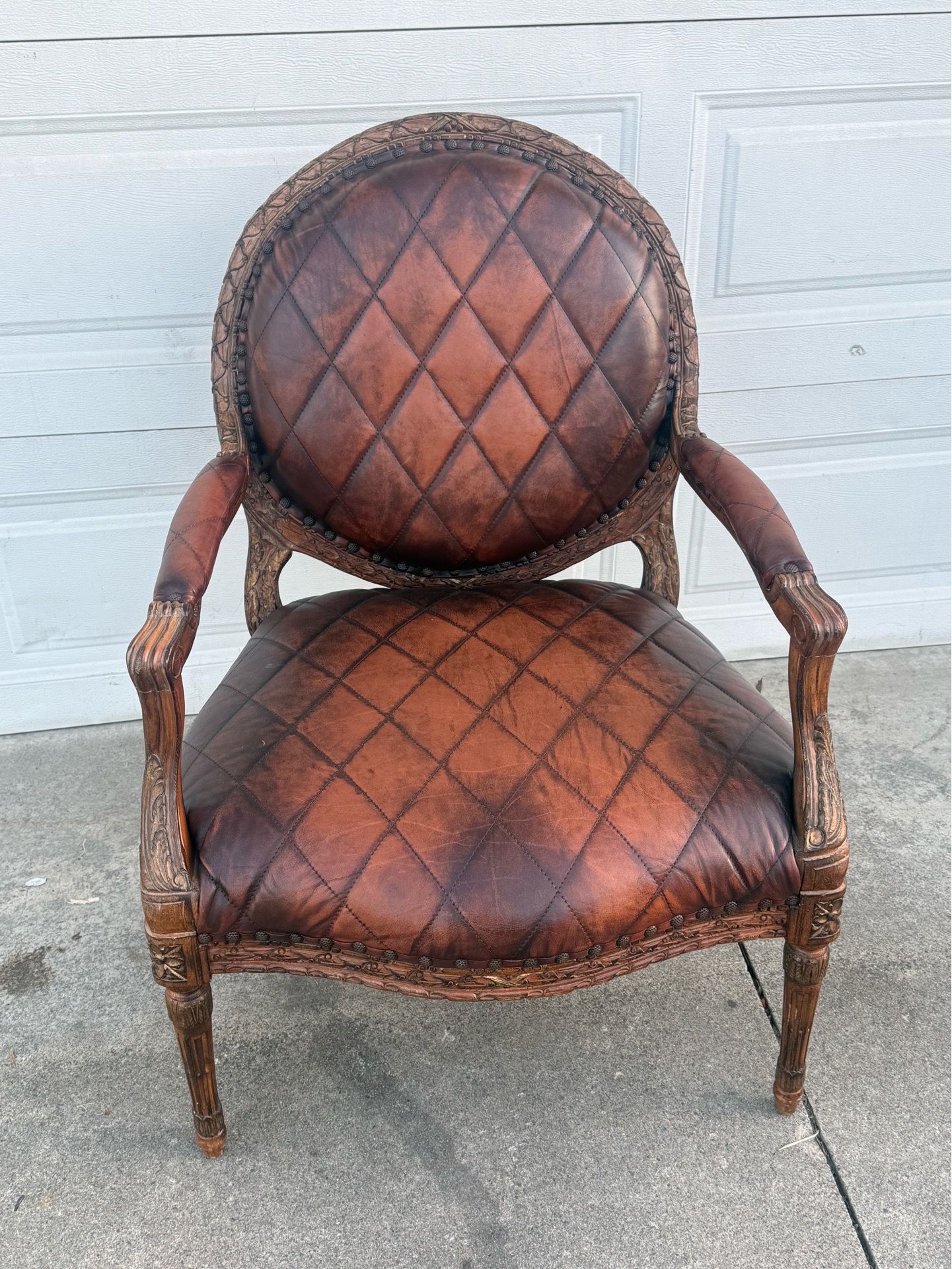 Councill high-quality luxury furniture leather accent chair