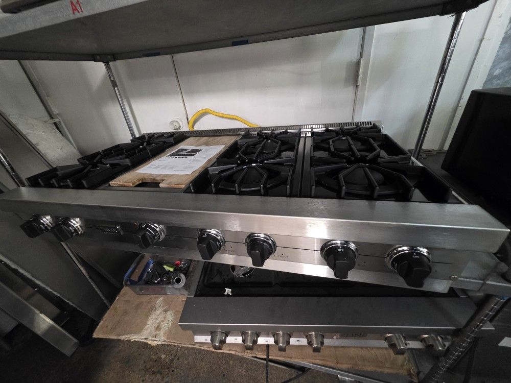 48" VIKING GAS RANGE TOP STAINLESS STEEL 