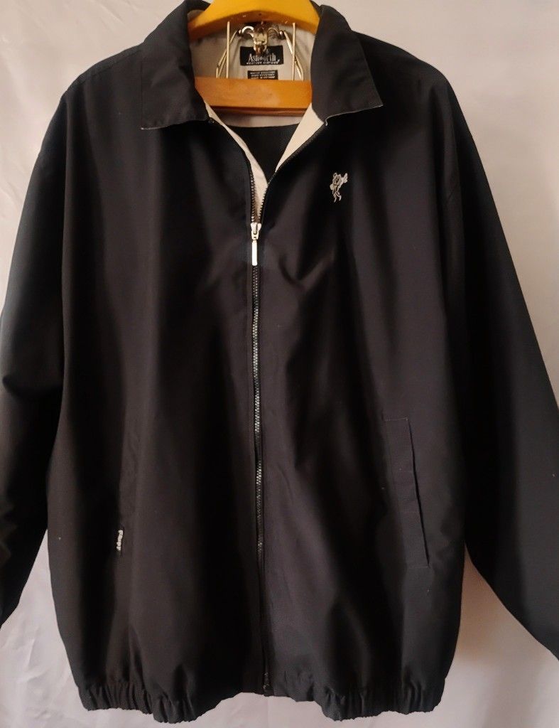 Ashworth Weather Systems Windbreaker Jacket Black Men’s XL Water-Resistant Golf