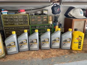 7 quarts of motor oil 1 gallon of 50-50 antifreeze