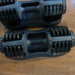 ETHOS 50 lb Adjustable Dumbbells (Set of 2) – Like New