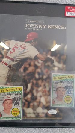 Johnny bench autograph jsa authenticated