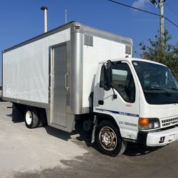 2004 Isuzu NQR 18 Foot Box Truck Diesel Camion Fe 16 18 Pies Side Door Step Bumper Isuzu Npr Automatic Mudanzas Cambio Aceite Petroleo Volteo Plancha 