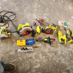 Milwaukee Impact Dril And Ryobi Cordless Set