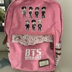 BTS Pink Cherry Blossom Backpack Rare