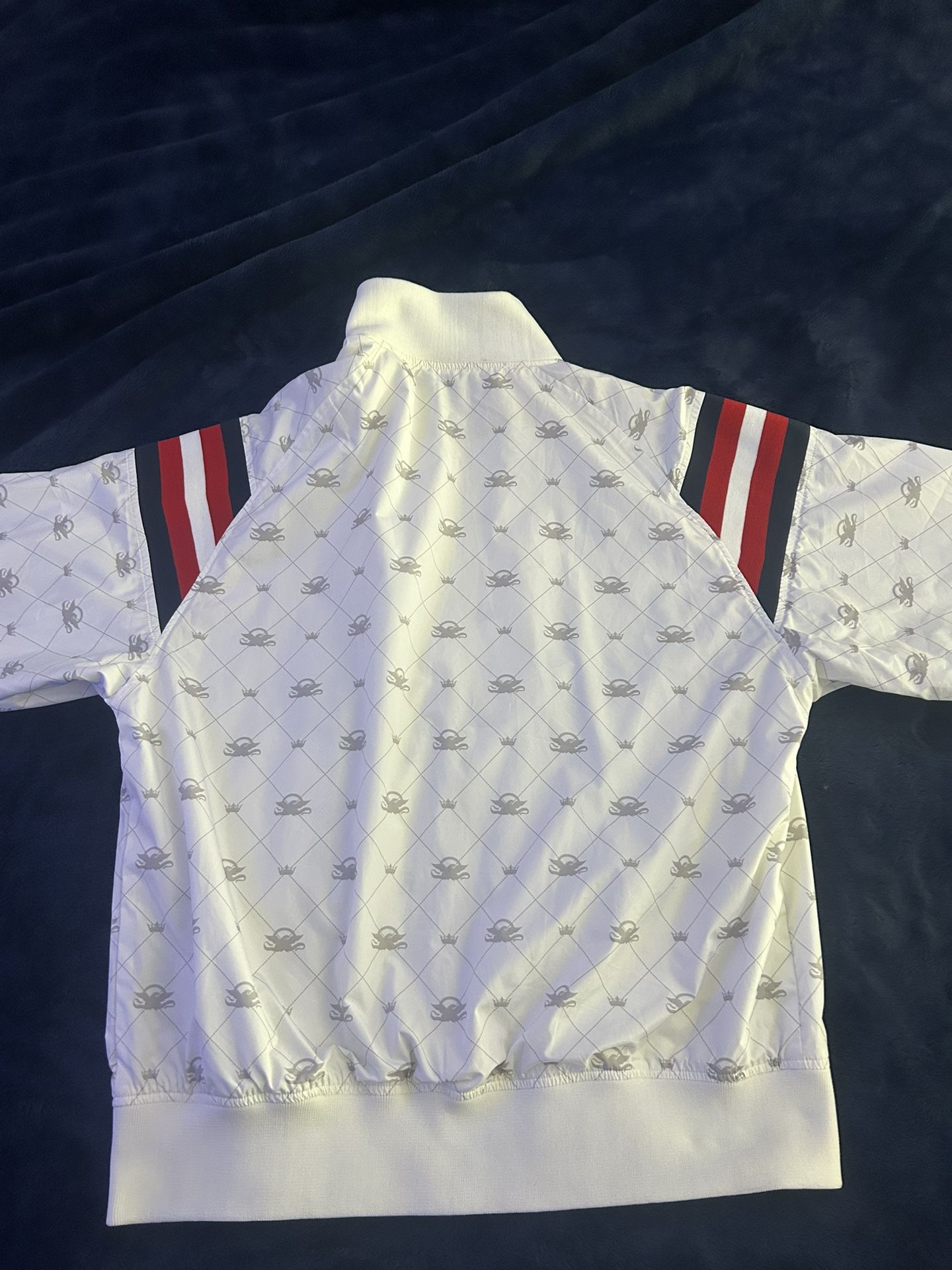 AVIREX 90s Vintage Men’s Hip-Hop Fashion Off White Zip-Up Lightweight Jacket L