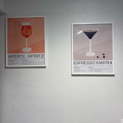 Cocktail Prints And Frame