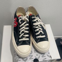 Black Cdg X Converse Size 10