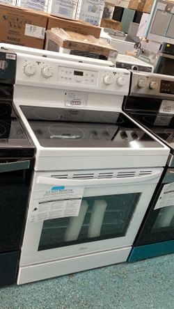 Stove electric with top 30 inches midea white