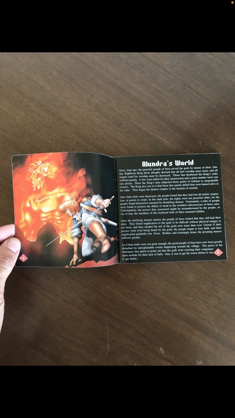 Alundra PS1 Manual Only No Game, Box, or Cover