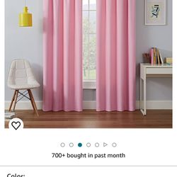 Blackout Pink Curtains 