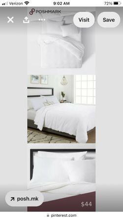 Beautiful White Nate Berkus King Duvet Set
