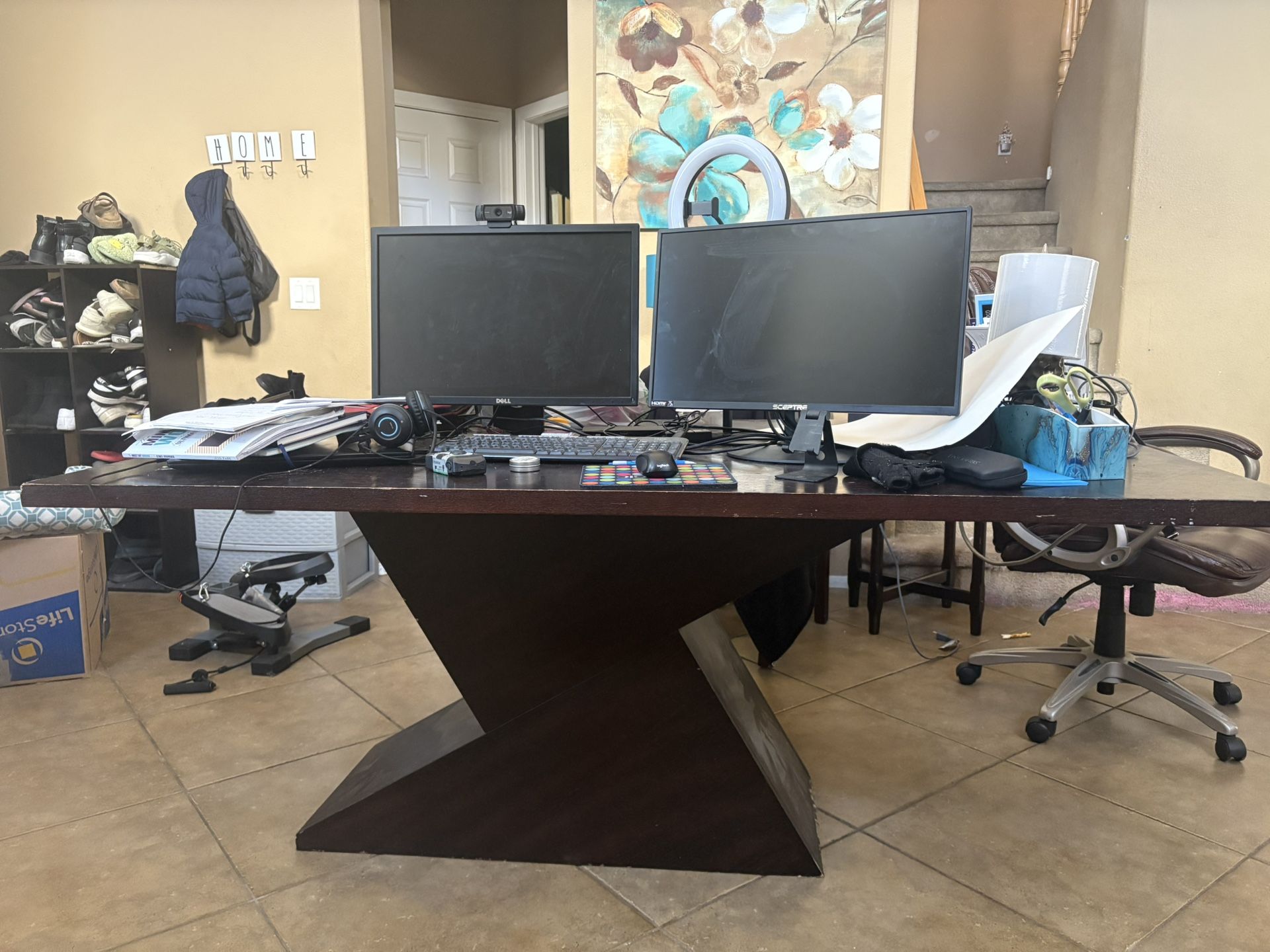 Dark Cherry Wood Table