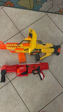 Nerf Stampede ECS + Nerf Mega Rotofury