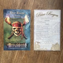 Disney Collectible Blue Bayou Food Menus Pirates Of The Caribbean