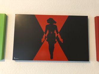 Black widow metal wall art