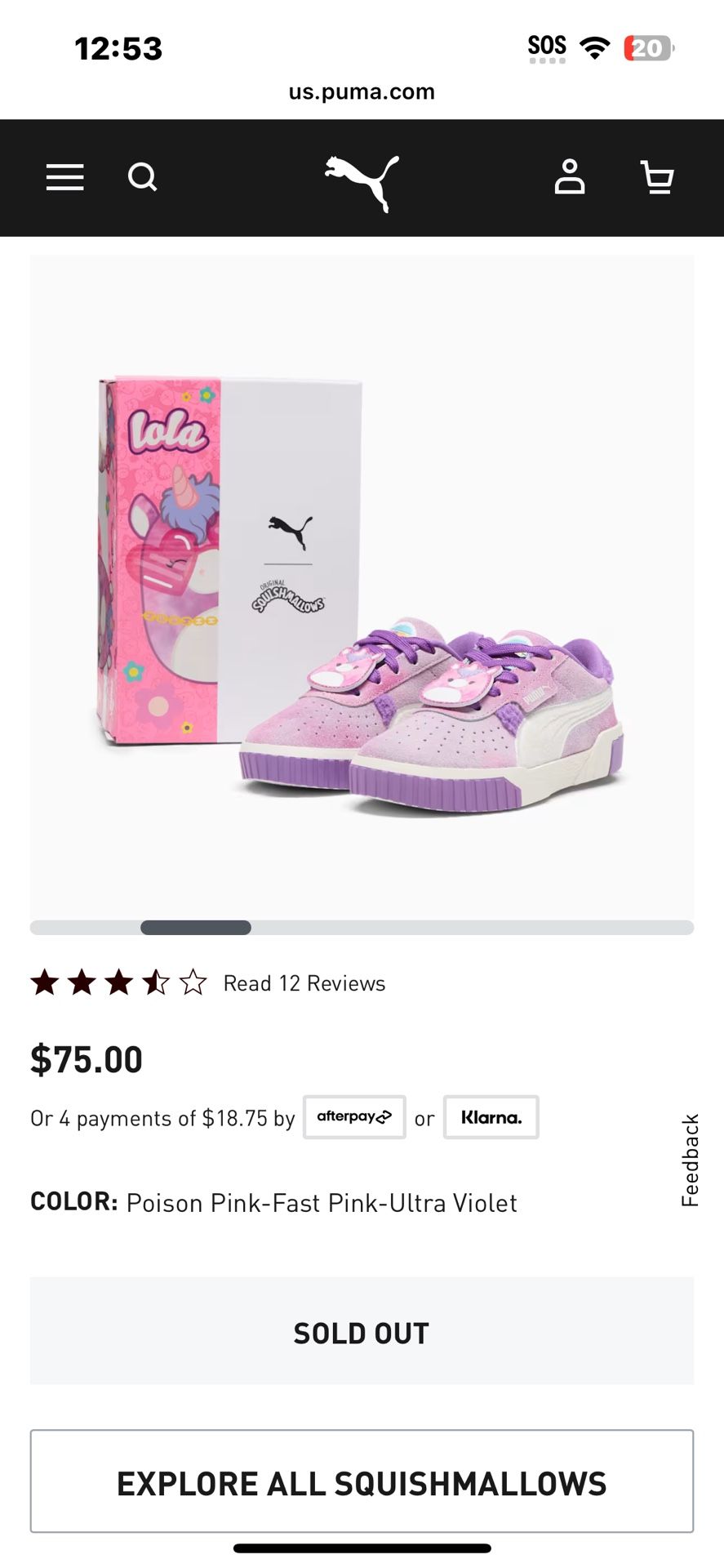 Puma X Squishmallows Cali Lola