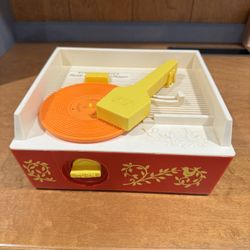 Original Fisher Price Phonograph With Five Records