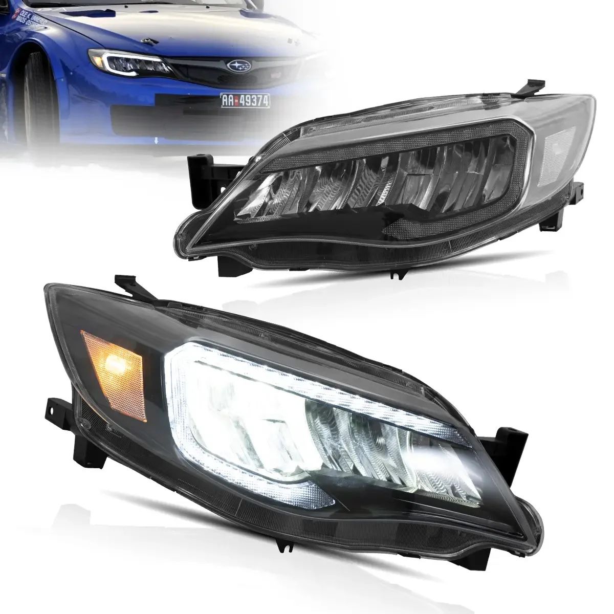  LED Headlights For Subaru Impreza 2008-2011, WRX 2008-2014 Front lights