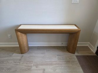 Crate & Barrel Emma Oak Console Table