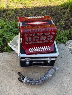 Button Accordion with Case