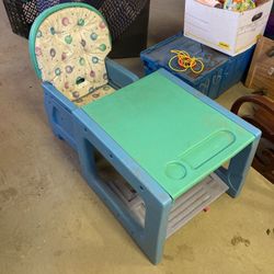 Child’s Plastic Desk And Chair