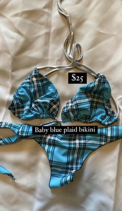 Blue Plaid Bikini