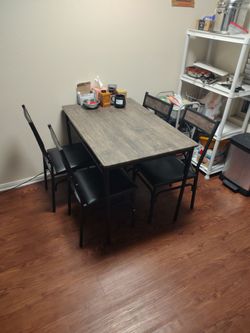 Table and 4 Chairs