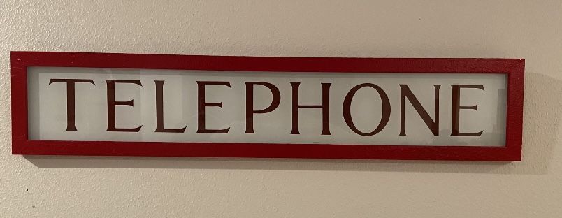 British Phone Booth - Telephone Sign