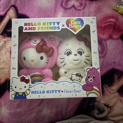 Hell kitty x care bear plushies