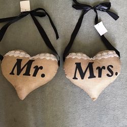 NWT, Rustic Wedding Decor $4/both