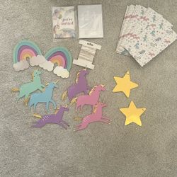 Unicorn Party Supplies/invitations
