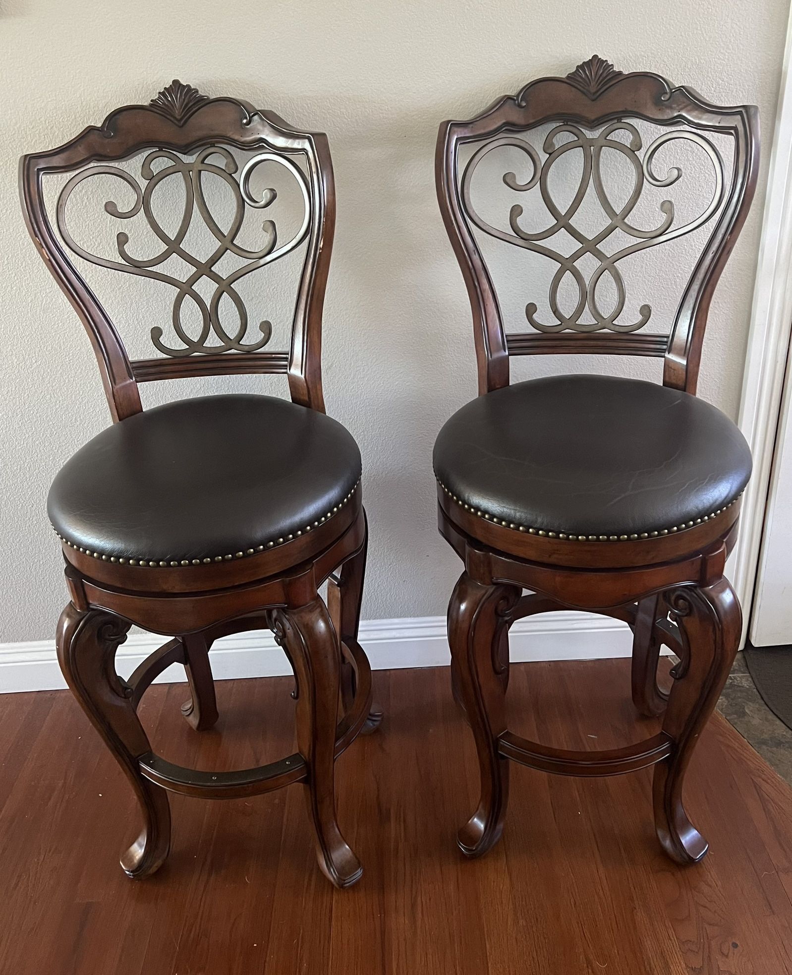 Set Of Swivel Bar Stools