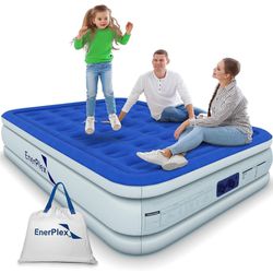 EnerPlex Air Mattress with Built-in Pump - Double Height Inflatable Mattress for Camping, Home & Portable Travel 