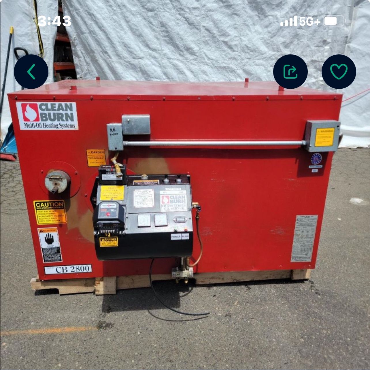 CB-2800 WASTE OIL HEATER