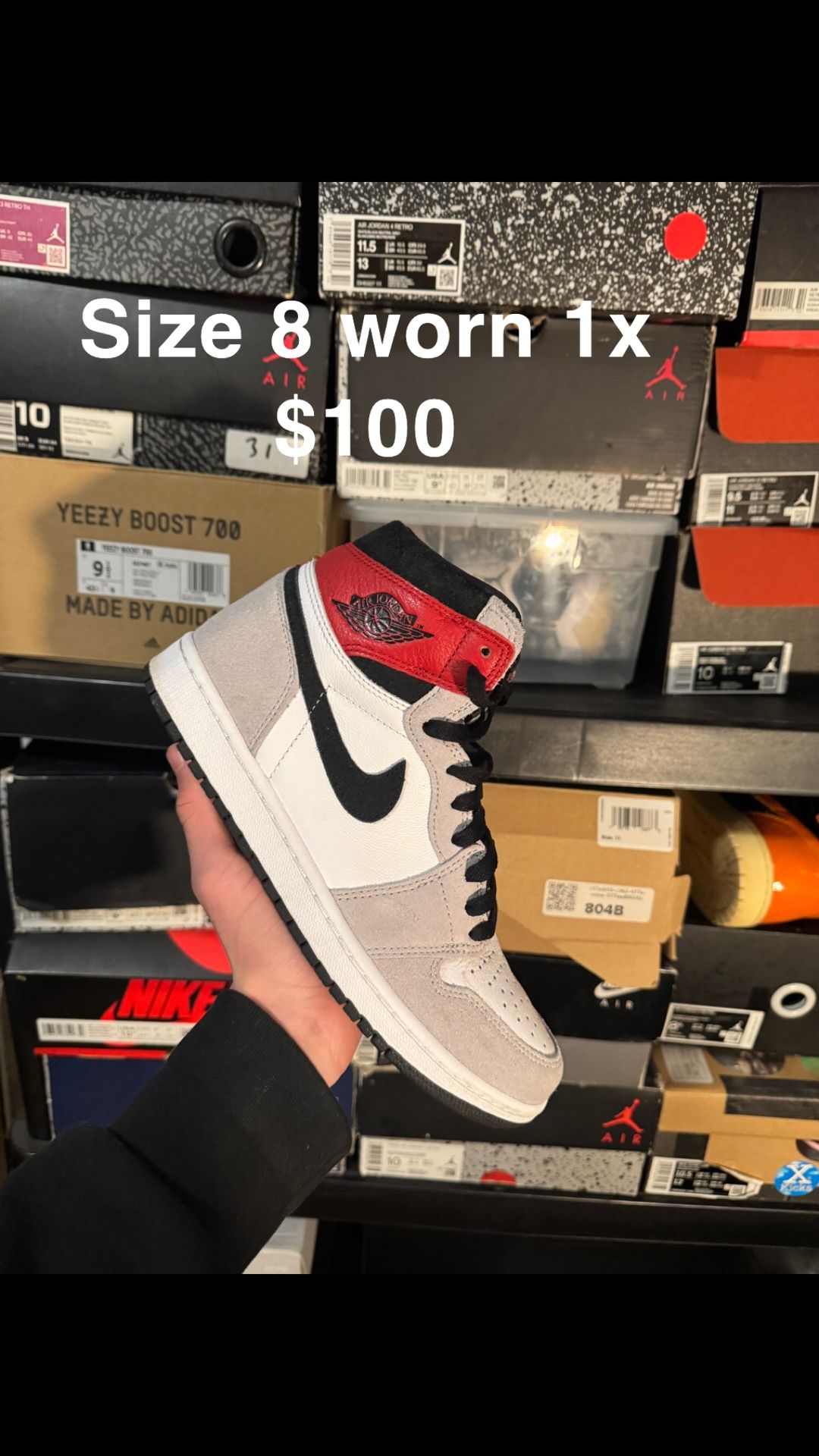 Jordan 1 Smoke Grey Size 8 $100 