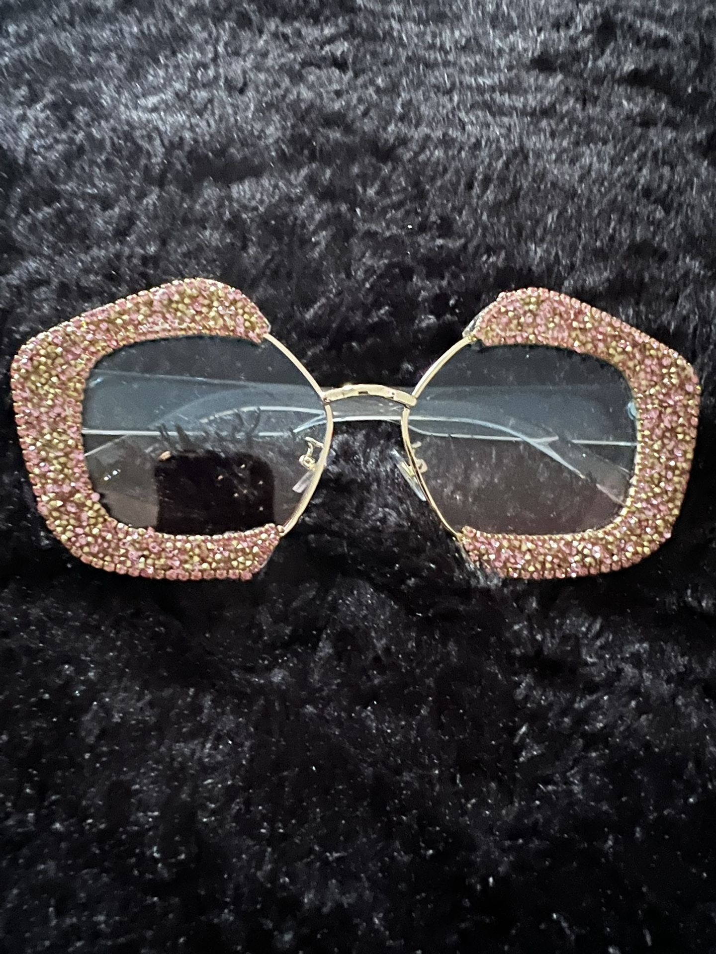 Pink Embellished Sunglasses