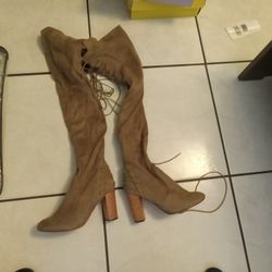 Suede Thigh-high Boots