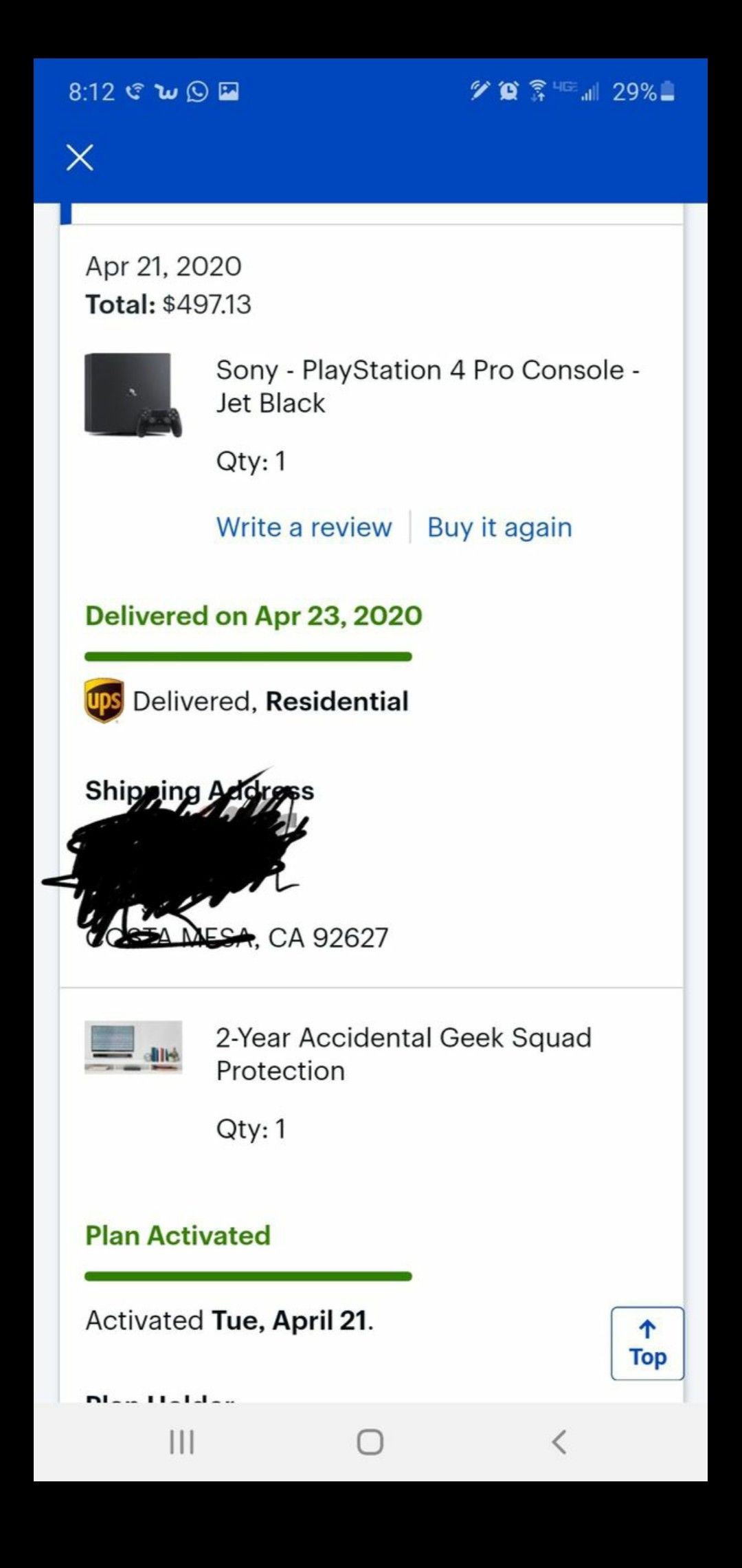 Ps4 pro with 2 year warranty