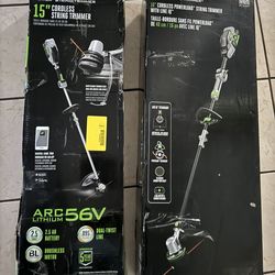 Electric String Trimmer Weedeater Ego 15 Inch In Box, 1 Battery, 1 Charger, & Manual