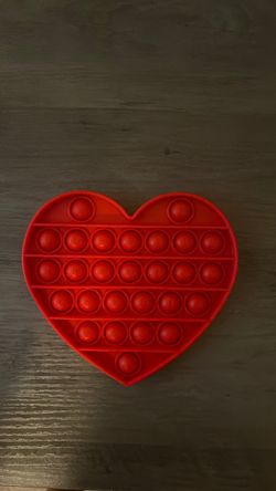 Red Heart Alphabet Pop It Fidget Toy