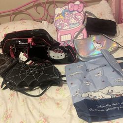 hello kitty/gothic purses/bags
