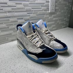 Air Jordan Dub Zero Photo Blue Men’s Size 10 White Black  TWO 3