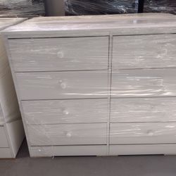 White 8 Drawer Dresser 