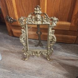 Vintage Brass Frame Easel Style ( Rare )