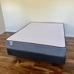 Queen Size Mattress 10 Inch With Box Springs & Metal Bed Frame Set New From Factory Available All Size Same Day Delivery