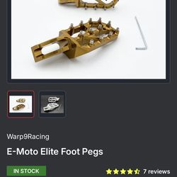 Warp9 Elite Foot Pegs Magnesium
