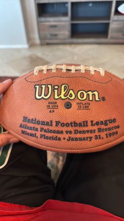 Commemorative official Super Bowl XXXIII football