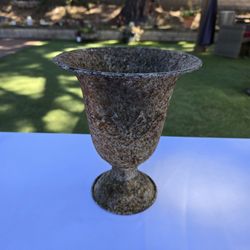 Aged Metal Vase / Urn